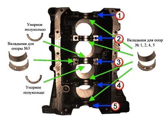Расположение вкладышей. Коренные вкладыши ВАЗ 2107. Коренные вкладыши ВАЗ 2107 В блоке. Коренные вкладыши коленвала ВАЗ 2106. Схема установки коренных вкладышей ВАЗ.