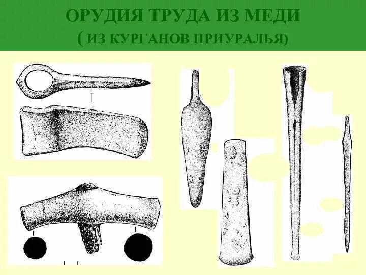 Орудия труда из меди. Орудия труда из меди