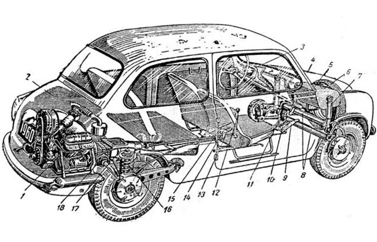 ЗАЗ 965 И 966. ЗАЗ 965 габариты. ЗАЗ 965 968. ЗАЗ 968м чертёж.