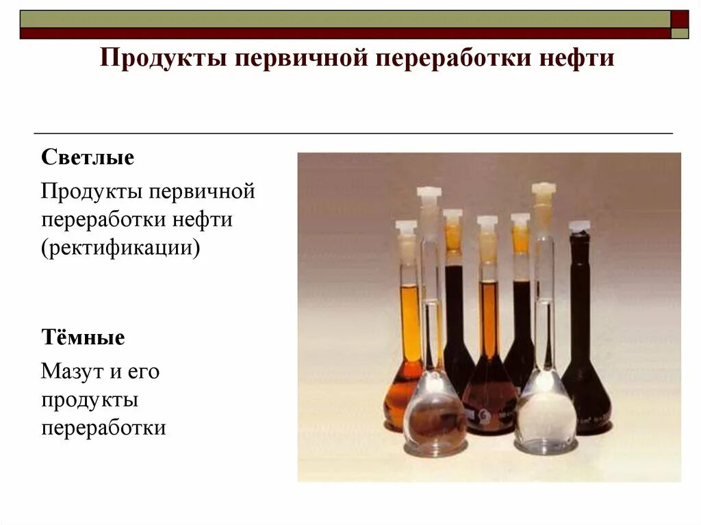 Продукты переработки нефти. Продукты первичной переработки нефт. Темные продукты переработки нефти. Продукты не переработки.