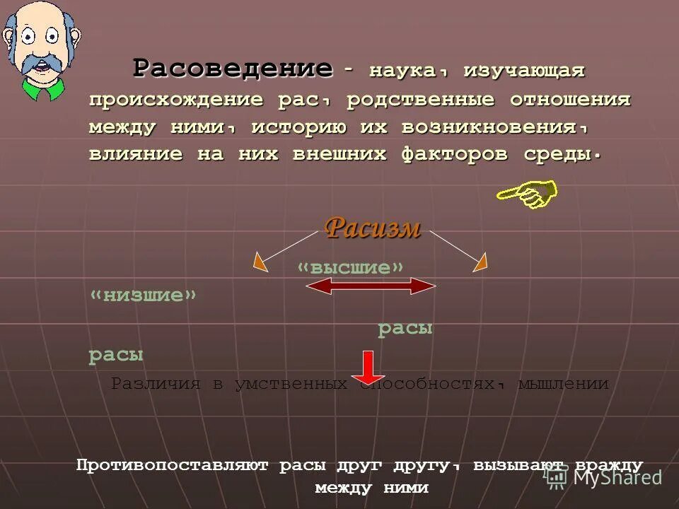 Человеческие расы их родство и происхождение конспект