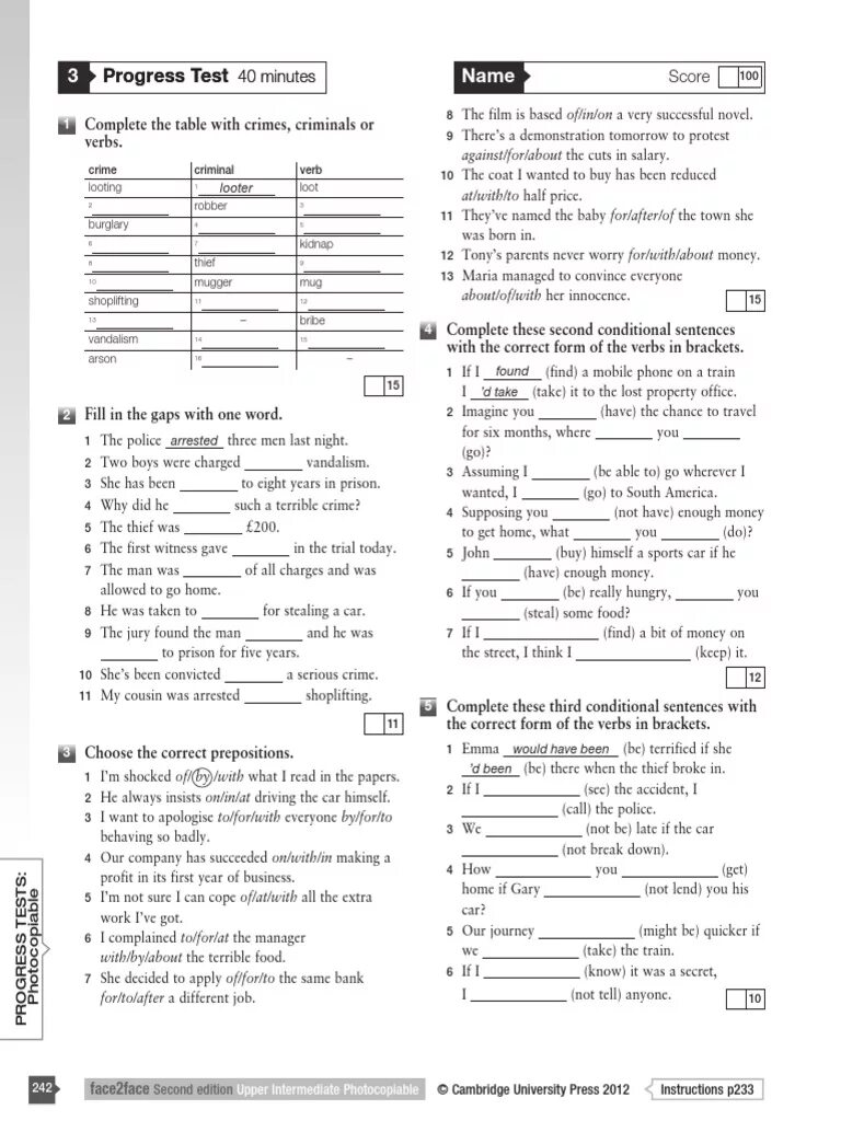 Progress test 10. Face2face pre-intermediate progress test ответы. face2face second edition intermediate photocopiable progress test ответы. face2face intermediate progress test 1 answer key. прогресс тест юнит 8 пре интермедиэйт.