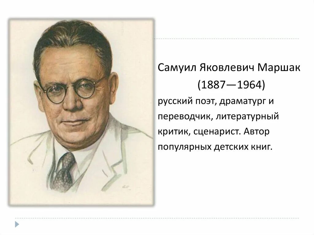 С я маршак писатель и переводчик. С.Я. Маршака (1887-1964),.