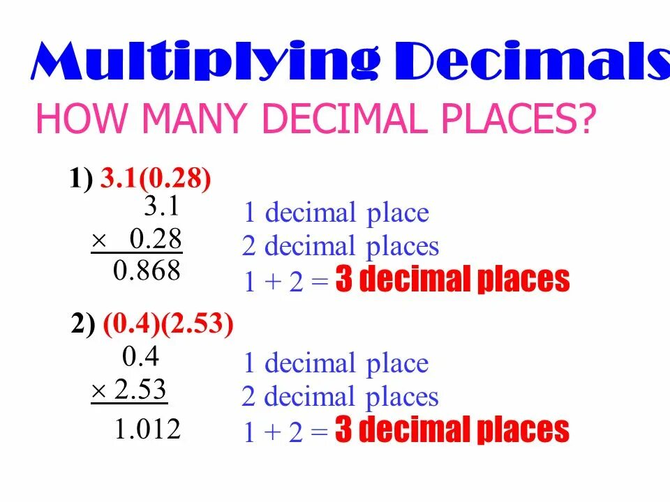 Should multiply. Decimal 0.1+0.1+0.1. Three Decimal places. Two Decimal places. Multiply Decimal.