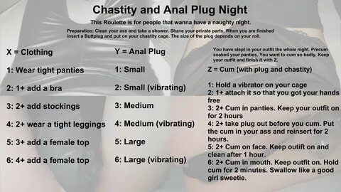 Chastity and Anal Plug Night - Fap Roulette. chastity,and,anal,plug,night,s...