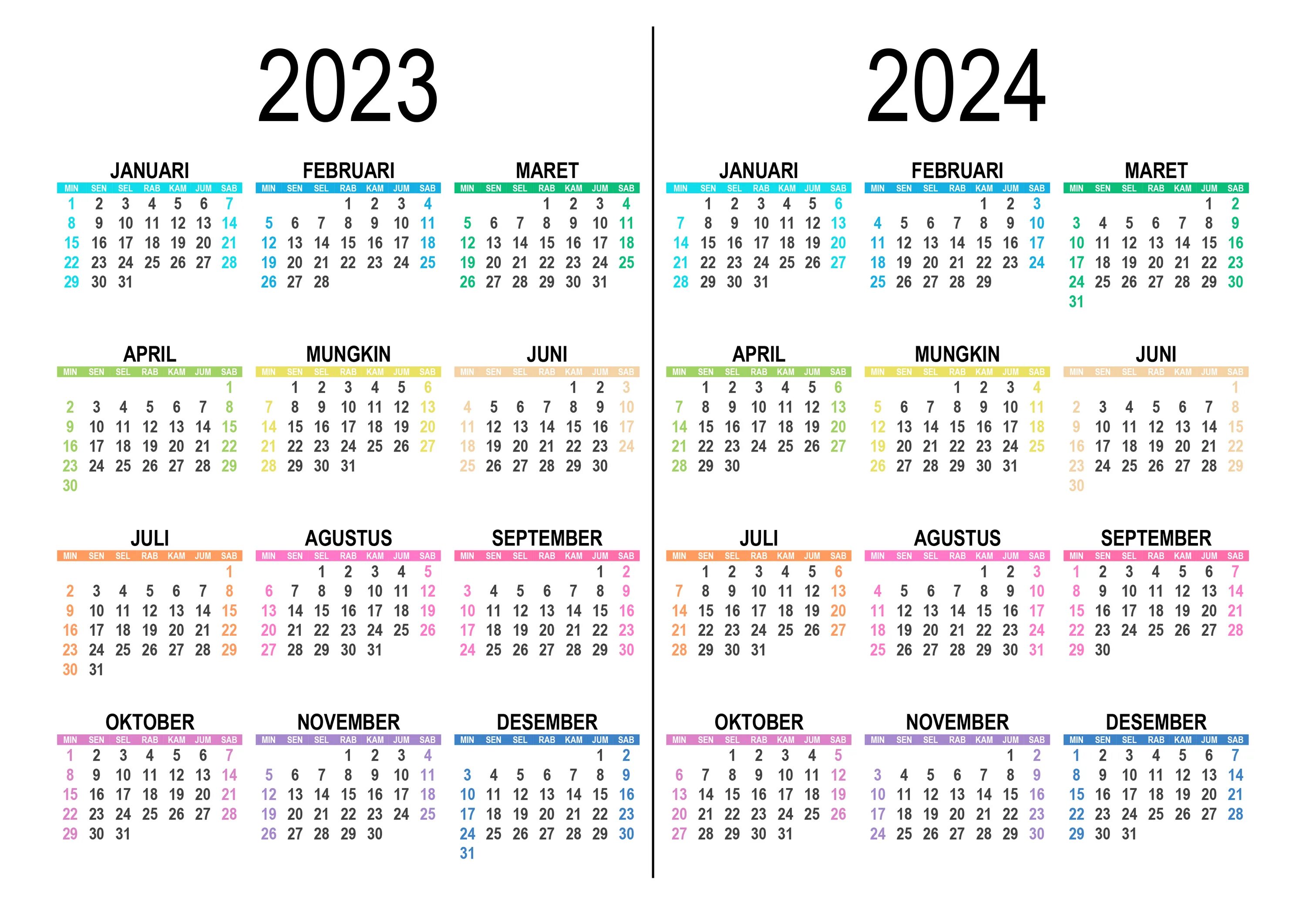 Даты календаря на 2023 год