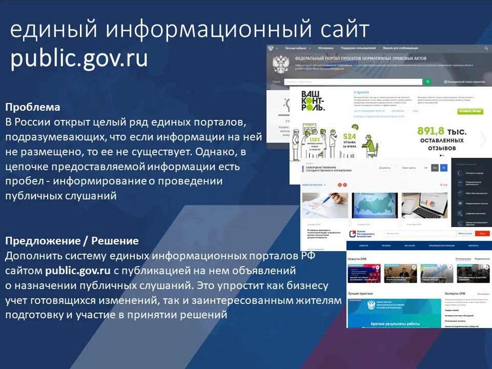 Информационные порталы России. Public сайта. Информационный портал ЗТП.