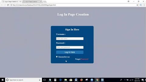 Log in here