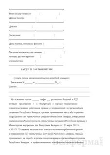 Заключение ввк форма