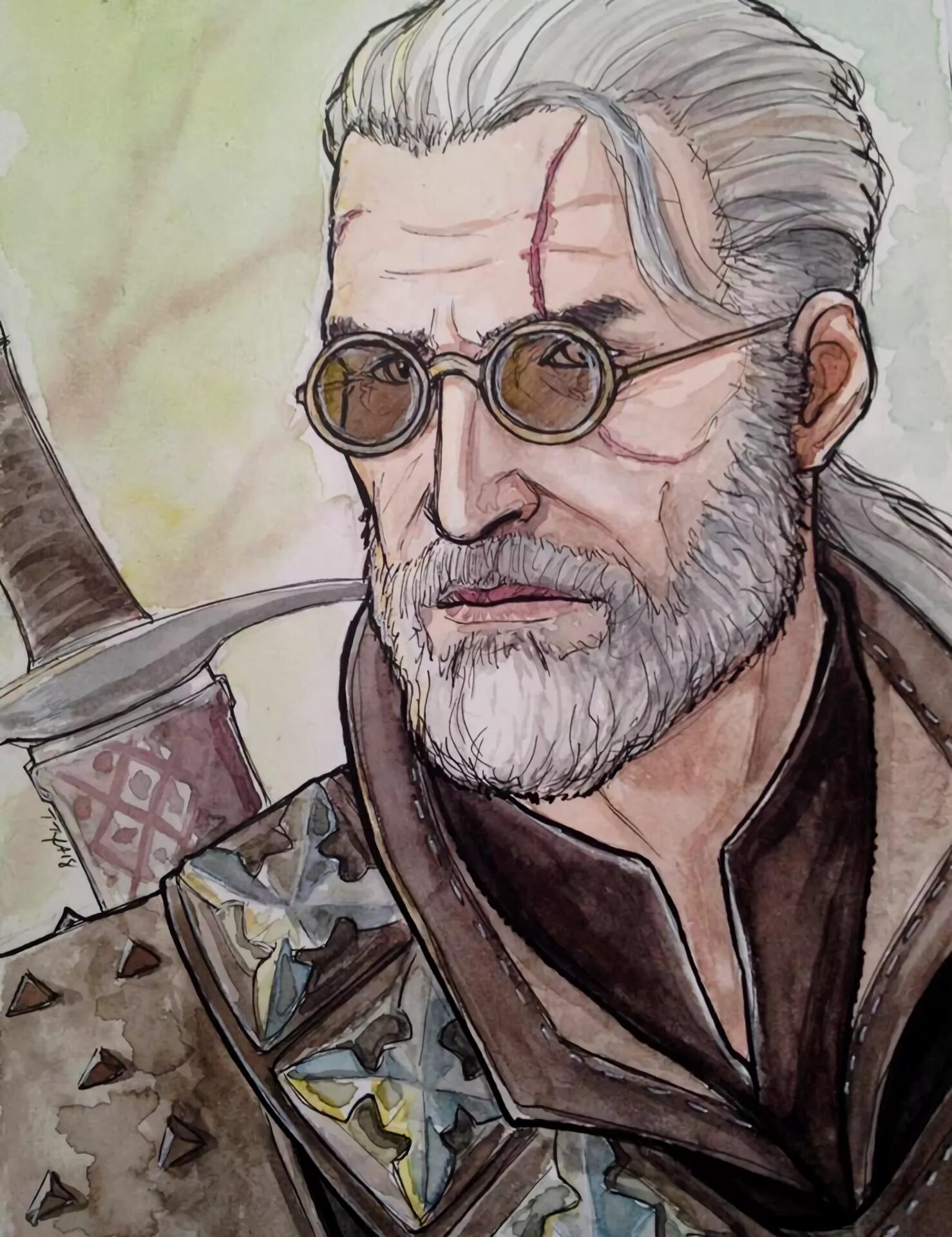 Ведьмак очки профессора. Геральт из ривии в очках. геральт из ривии ведьмак 3. геральт в очках профессора.