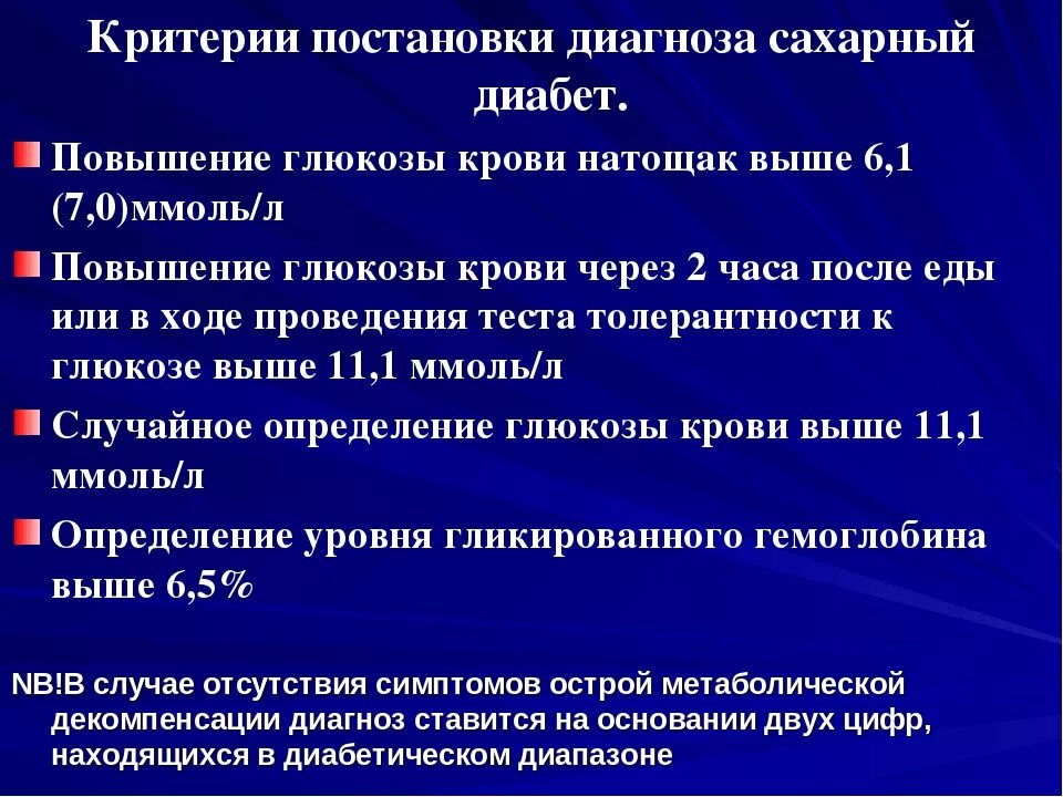 Повышенный сахар операции. Критерии диагноза сахарный диабет. Критерии постановки сахарного диабета 2. Диабет критерии постановки диагноза. Диагностические критерии сахарного диабета.