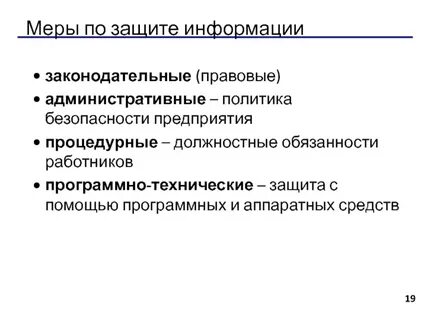Правовые меры защиты виды