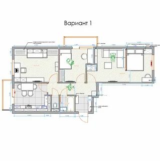 На плане изображена схема квартиры сторона каждой