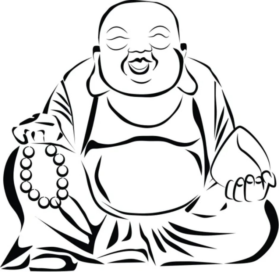 Будда смееца. Будда толстый. Хотей вектор. Хотей нарисованный. Жирные символы скопировать