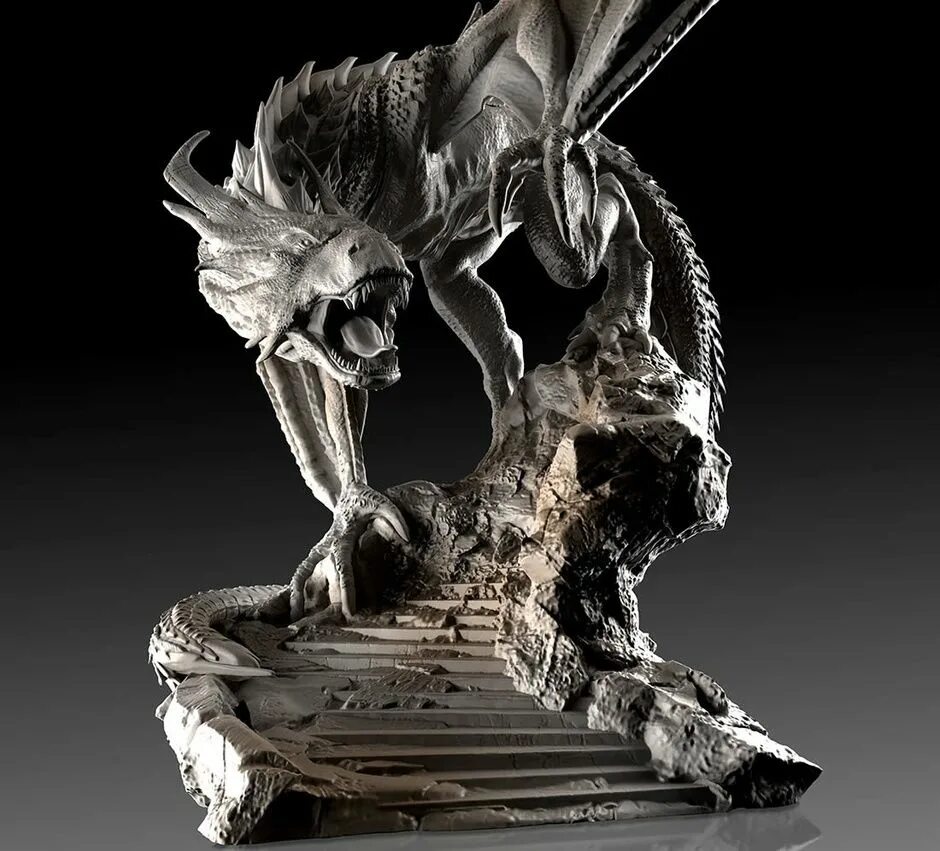 Demos 3d. Скульптуры драконов. 3д скульптуры. Скульптура фэнтези. Дракон фигура.