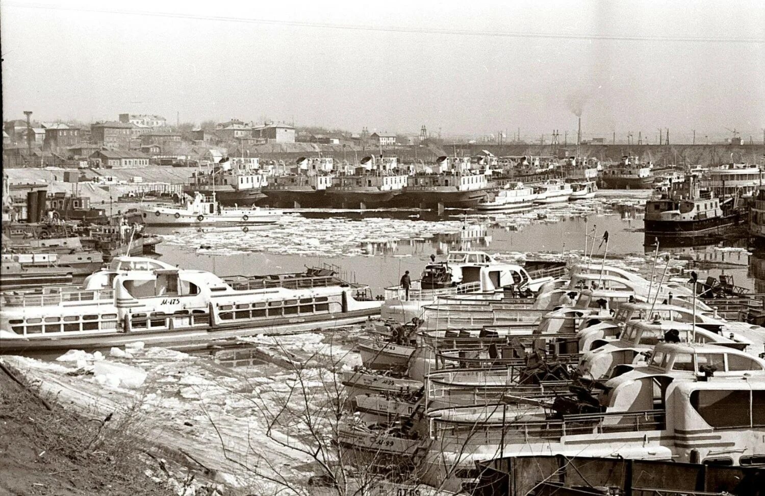 Старый мост (Самара) сухая Самарка. 1963 Куйбышев Речной порт. Г.Куйбышев.Самарский.Затон. Самара 50 лет назад.