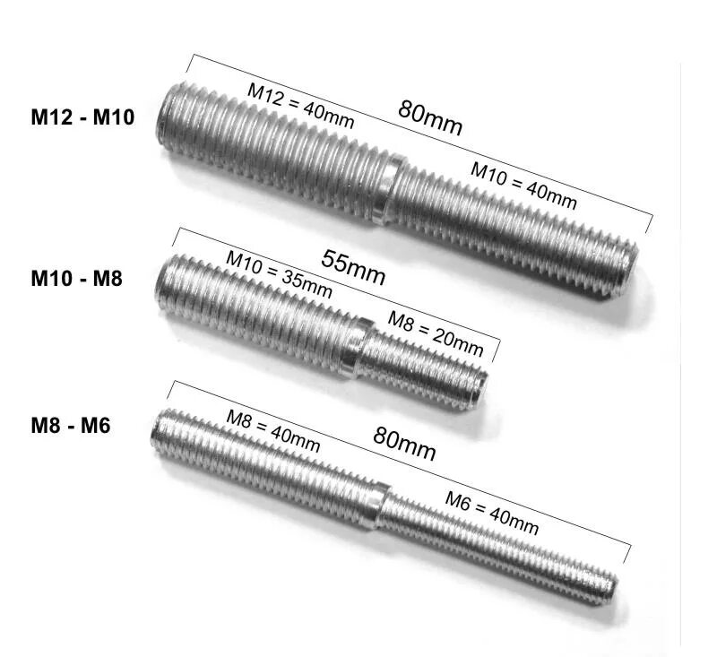 Шпилька 50мм. Шпилька переходная m8-m10. Шпилька переходная м10x1,25 m14x1,75. Шпилька переходная м12х1.75/ м14х2.0. Шпилька переходная m8/10 x 80 мм.