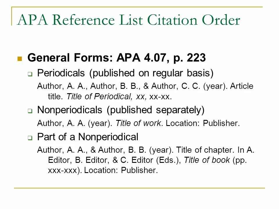 Apa style references. Apa references. Apa reference list. Apa 7 references. Apa Style reference list.