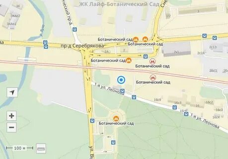 Метро ботанический карта