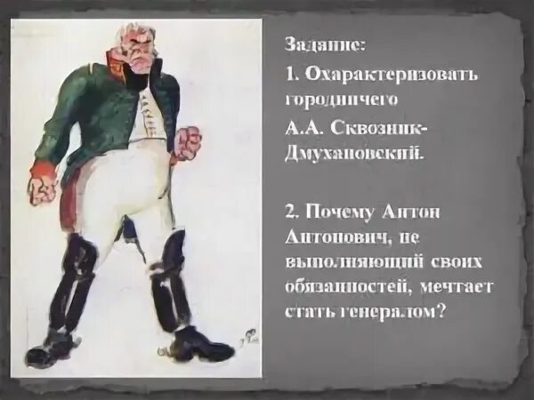 Какую фамилию носит городничий