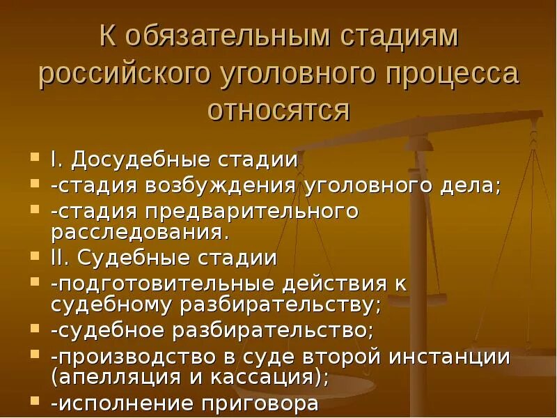 Особенности процессуального производства. Стадии возбуждения уголовного дела. Обязательные и факультативные стадии уголовного процесса. Уголовно-процессуальное право. Стадии уголовного судопроизводства.