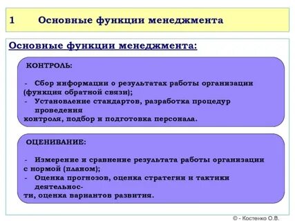 Основные функции стратегии
