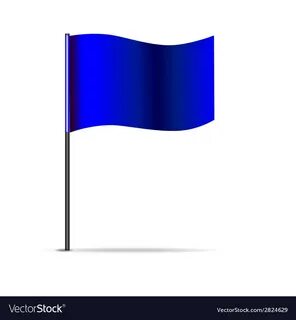 Флаг на белом фоне синий