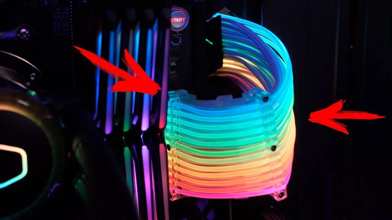 Белый пк с подсветкой. Lian li streamer plus rgb 24-pin. Nzxt sleeved led kit green. Гибкая подсветка. Удлинитель lian li strimer 24 pin rgb psu cable.