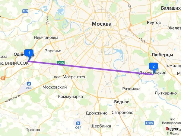 Маршрут город дзержинский