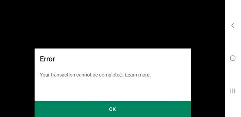 Transaction error