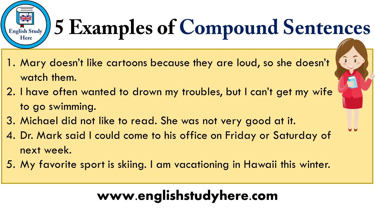 One word sentences examples. Compound sentence examples. English sentences. Complex sentence в английском. Example sentences.