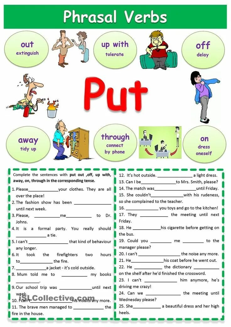 Фразовые глаголы упражнения. Phrasal verbs в английском. Put Phrasal verbs. Фразовые глаголы в английском упражнения. English verbs intermediate