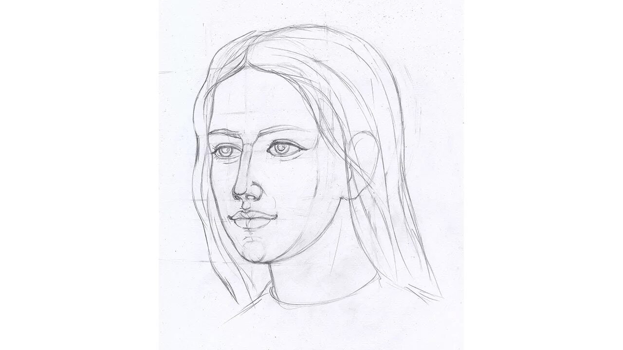 Портрет человека 3 класс изо. Портрет карандашом. Лицо человека карандашом. Набросок лица. Портрет человека в полоборота.