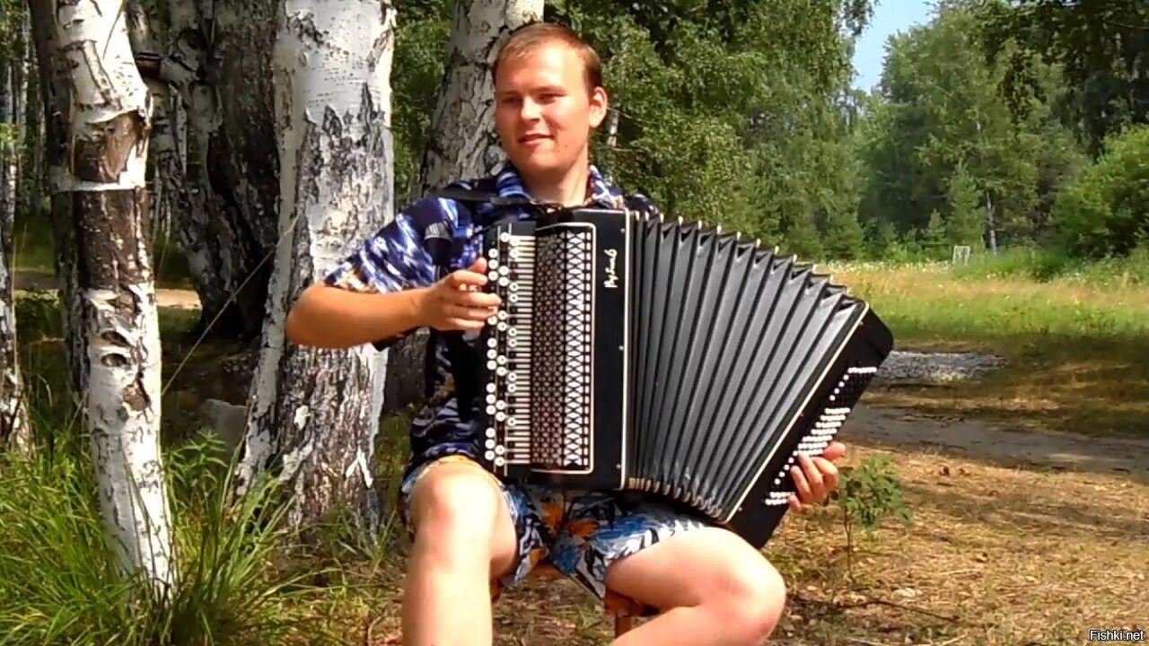 Фронтовая гармонь. Баян на природе. Баянист в деревне. Владимир новоселов гармонист. Аккордеон в лесу.