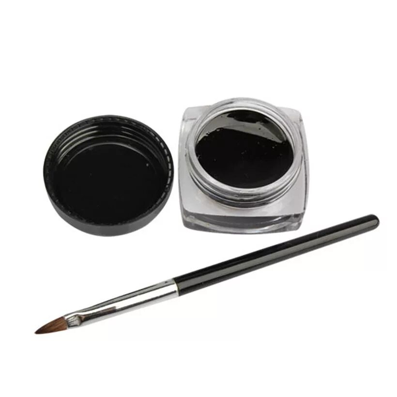 Гелевая подводка отзывы. Gel eyeliner pencil waterproof. кисть для глаз гелевая gel eyeliner brush. подводка для глаз в баночке.