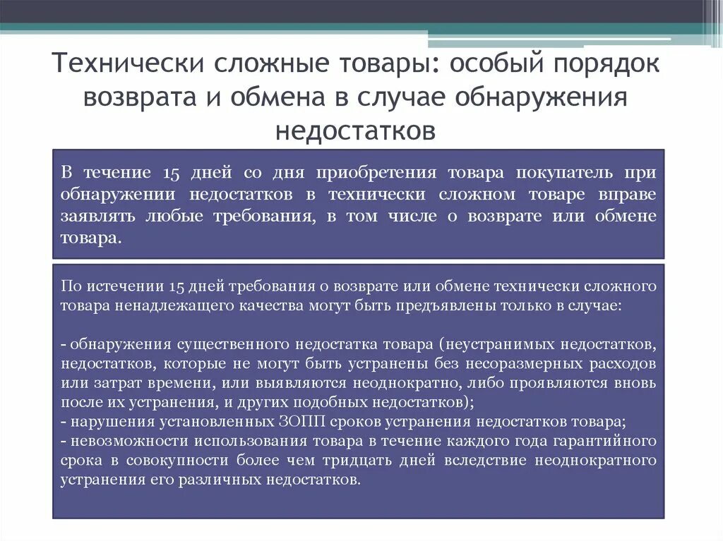 В течении какого времени можно обменять. Возврат технически сложного товара. Возврат технически сложного товара надлежащего. Возврат технически сложного изделия в гарантийный период. Порядок возврата технически сложного товара ненадлежащего качества.