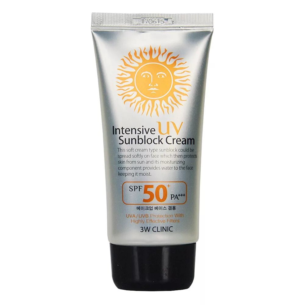 Солнцезащитный крем 3w Clinic Intensive UV Sunblock Cream. Интенсивный солнцезащитный крем 3w Clinic Intensive UV Sunblock Cream spf50 pa+++ 70ml. 3w Clinic Intensive UV Sun Block Cream spf50+/pa+++ (70ml). 3w Sun крем для лица солнцезащитный Intensive UV Sunblock Cream, 70ml.