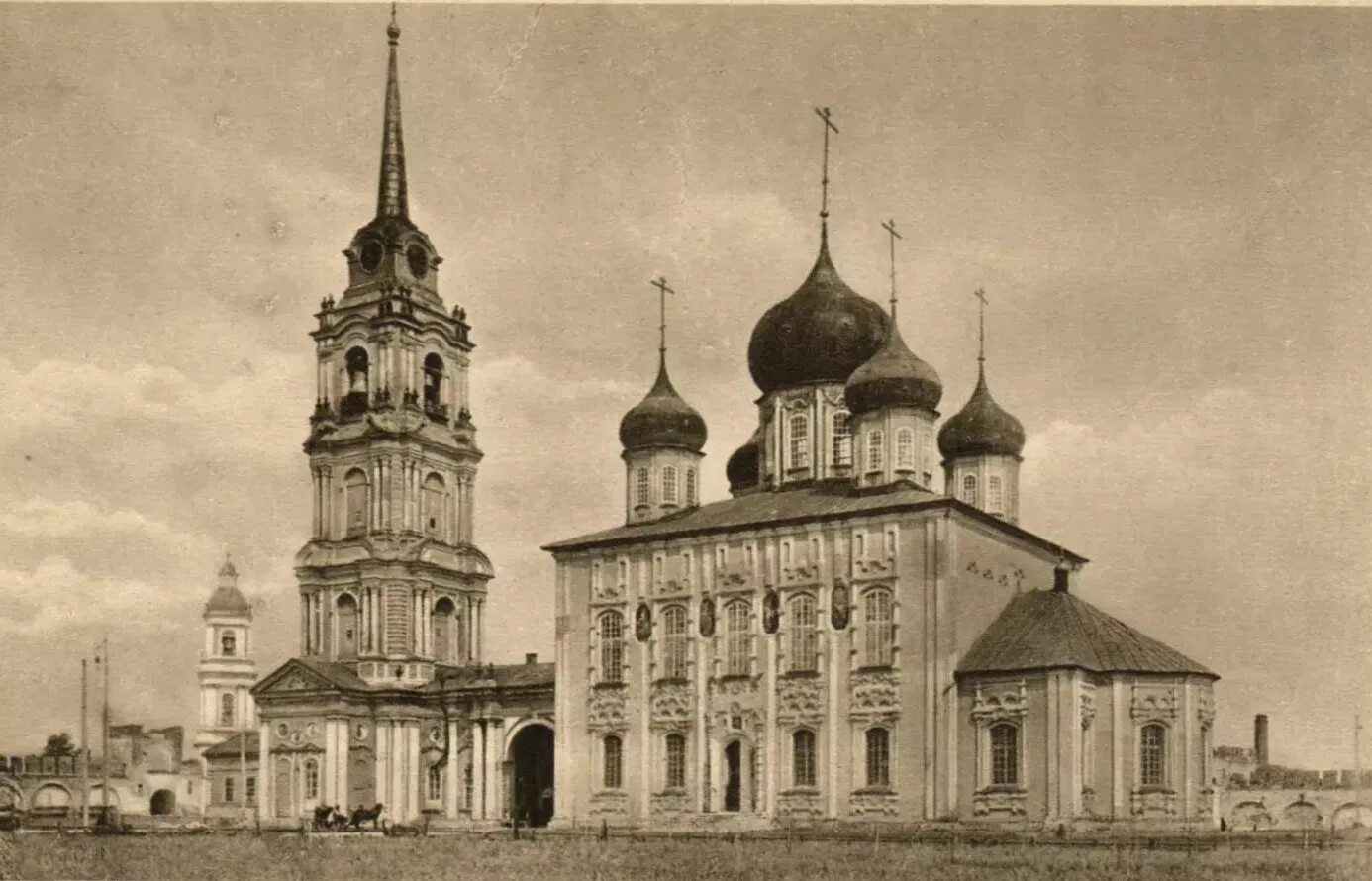 Тула в 18 веке. Колокольня Успенского собора Тула.