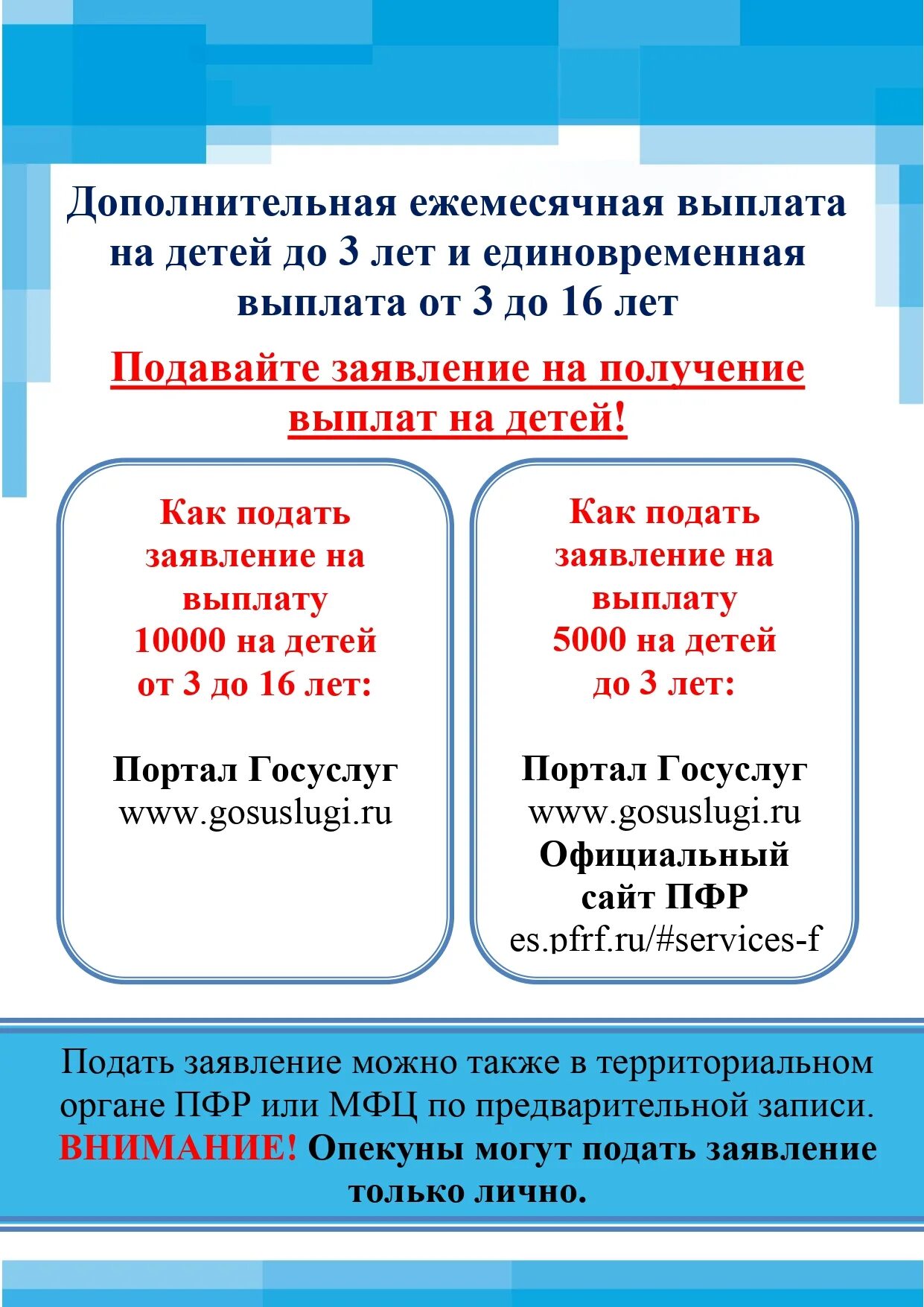 Пенсионный фонд выплаты 10000