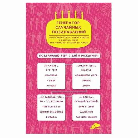 Открытка miland генератор случайных поздравлений (о-7042), 1 шт. Конструктор открыток. Конструктор открыток. Генератор открыток. Создать открытку.