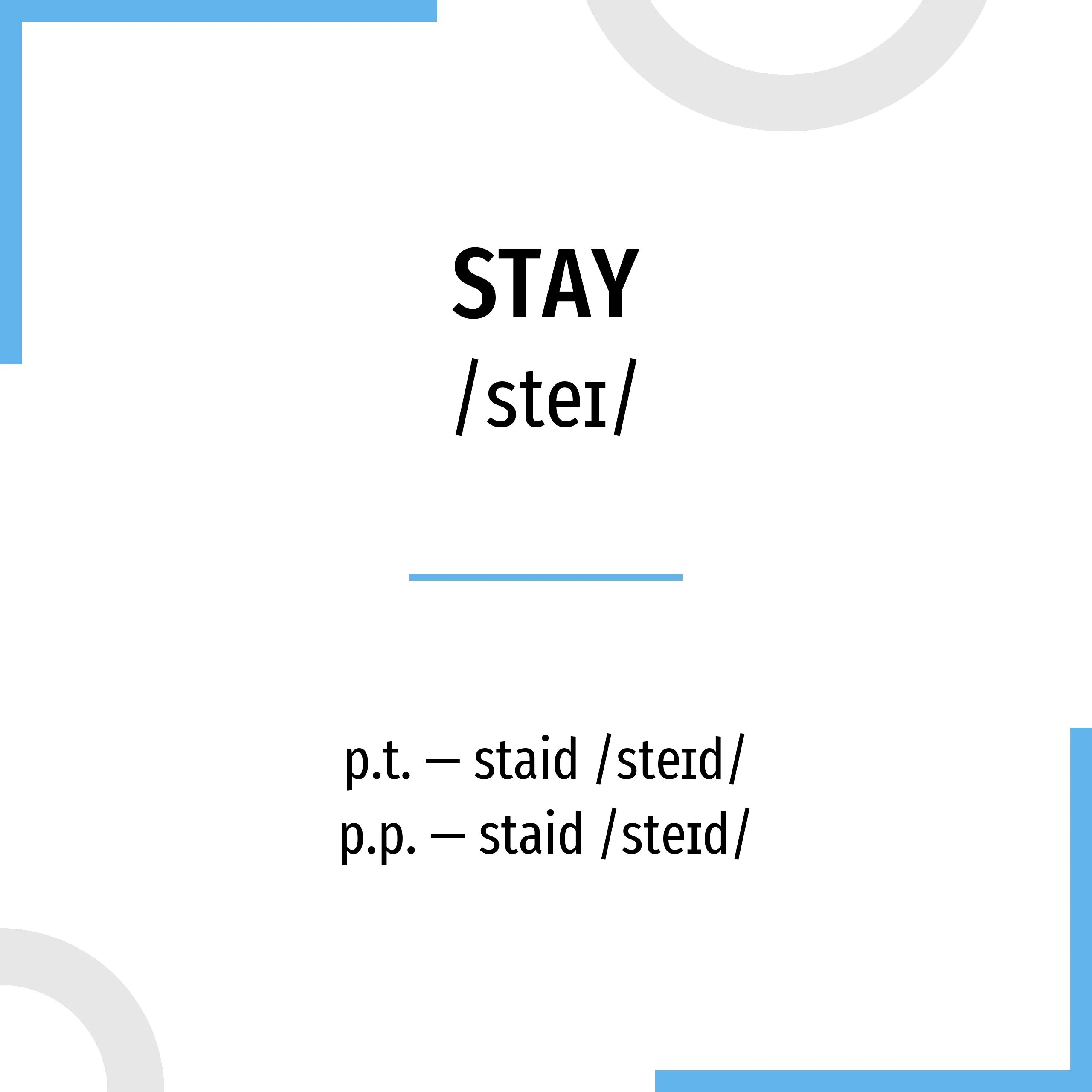 Stay перевод с английского