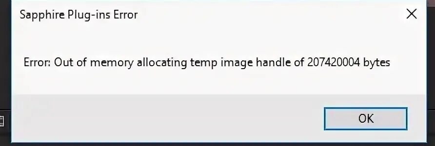 Error allocating memory