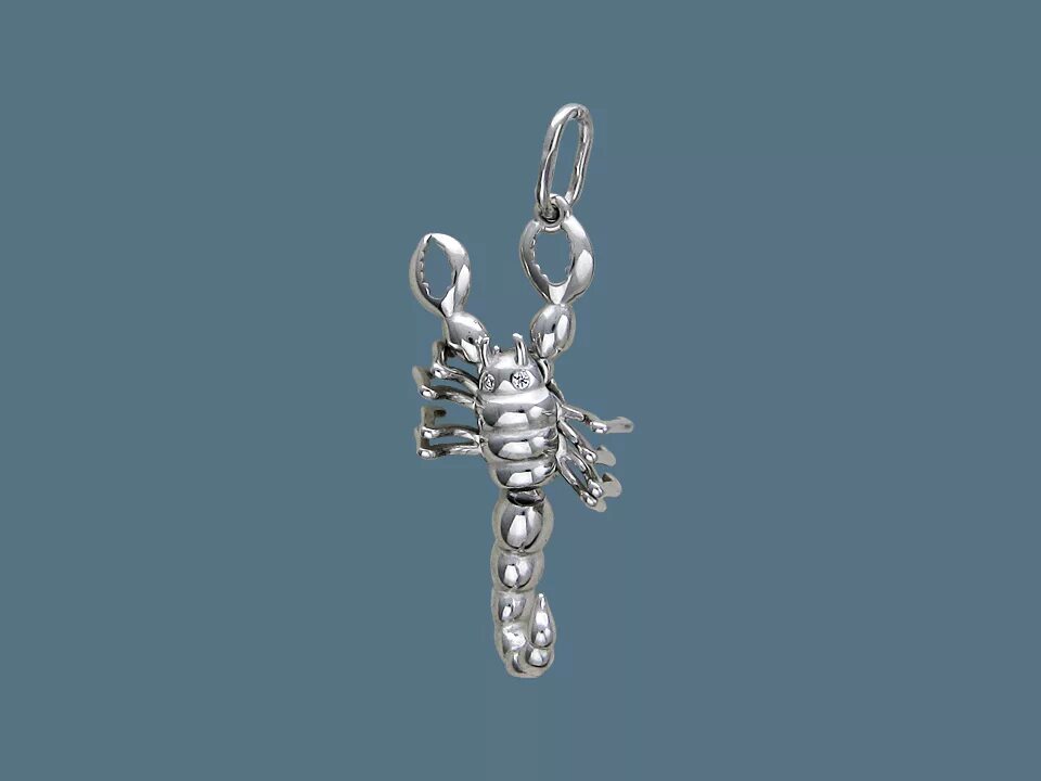 изделия из серебра скорпион. 50. кулон из серебра знак мира. серебряная подвеска 'рак'.