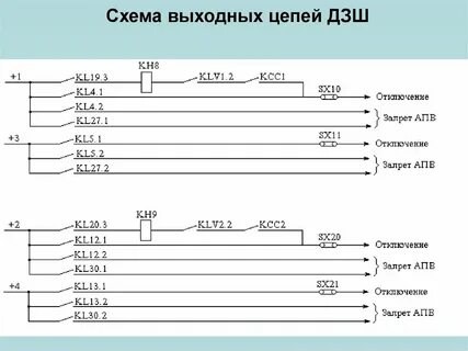 Схема выходных цепей