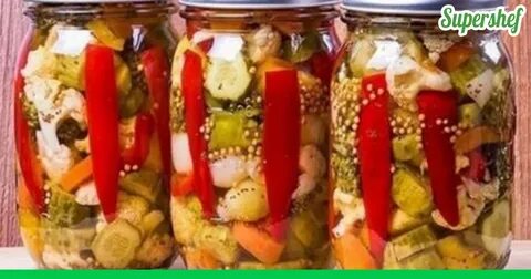 Овощное ассорти на зиму без стерилизации