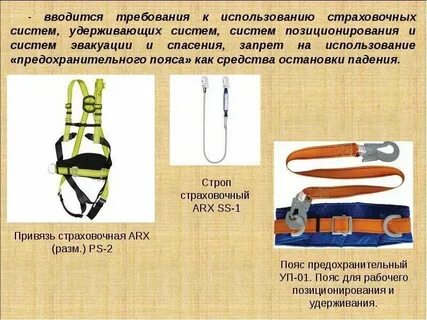 Как следует хранить страховочные привязи