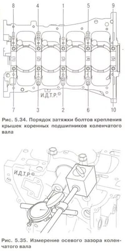 Момент затяжки коренных и шатунных вкладышей ваз 2106 - 89 фото