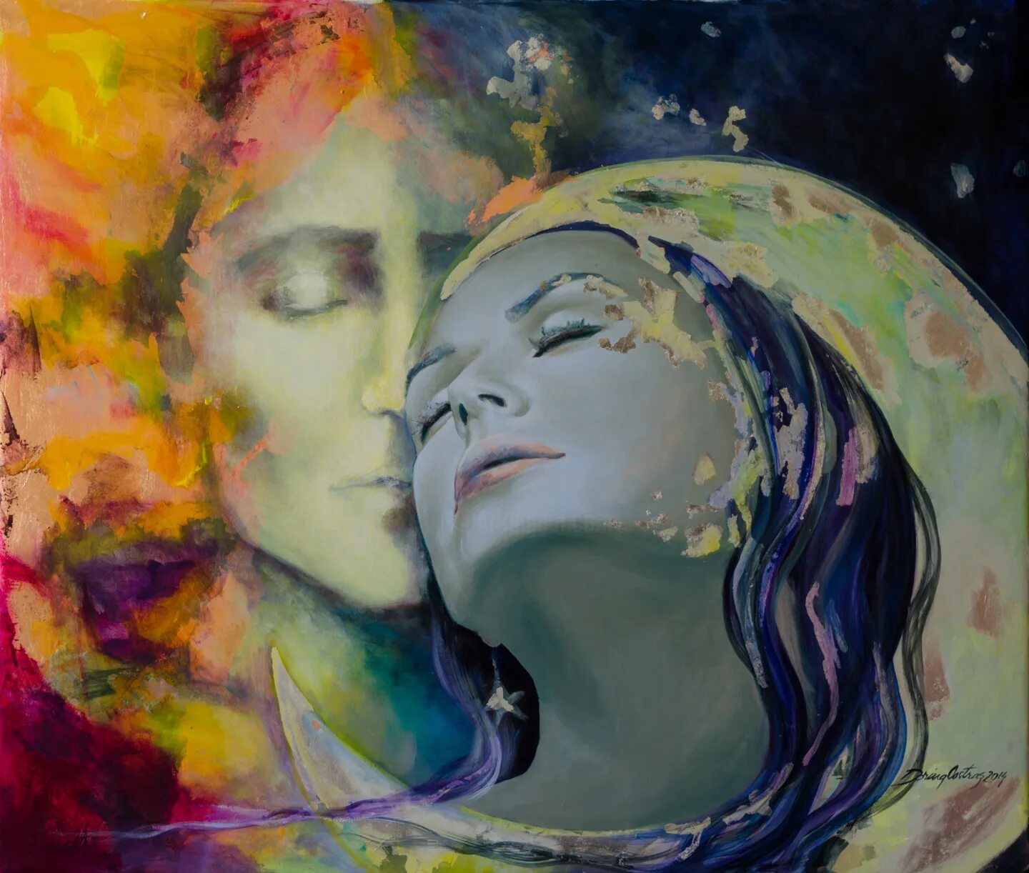 Солнце и луна любовь. Художник Dorina Costras. Дорина Кострас картины любовь. Румынская художница Dorina Costras. Современные картины.