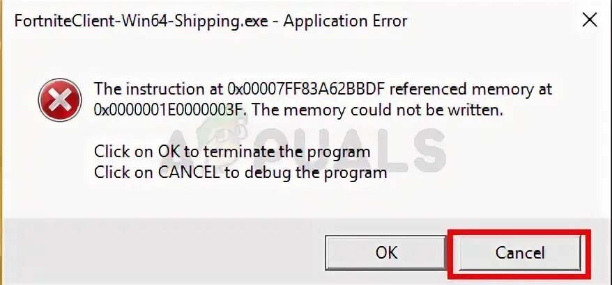 Click cancel