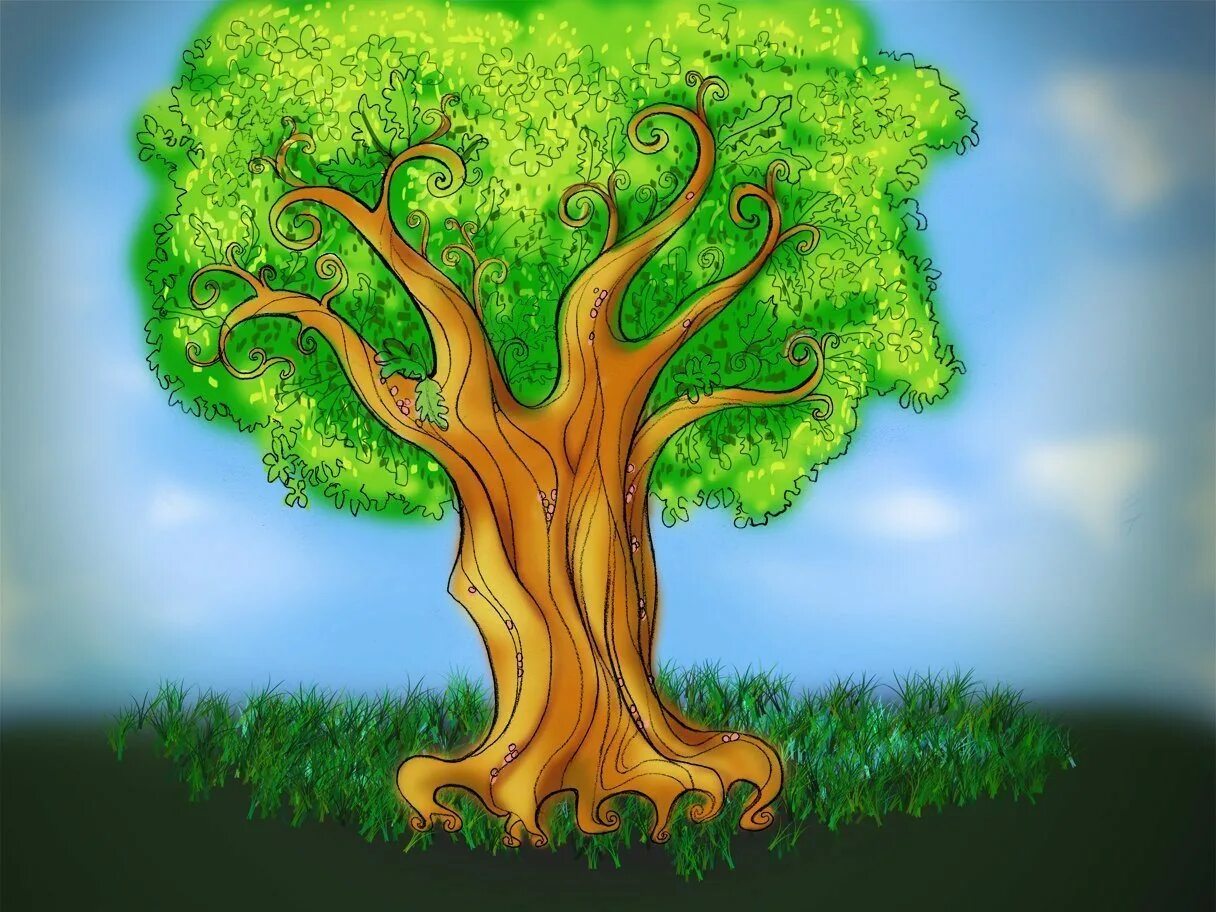 Дерево жизни дуб. Дерево рисунок. Нарисовать дерево. Дерево жизни. Сказочное дерево.
